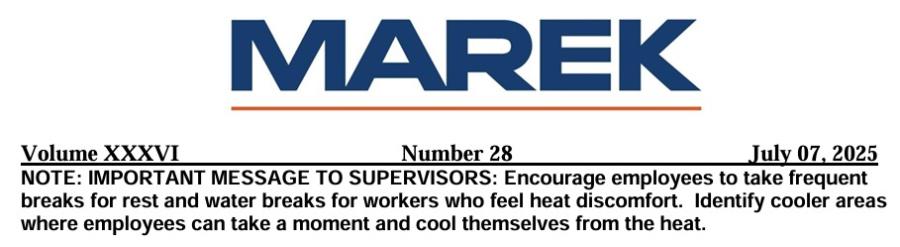 Toolbox Talk The Heat After The Holiday