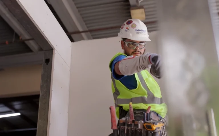 Marek employee working on site