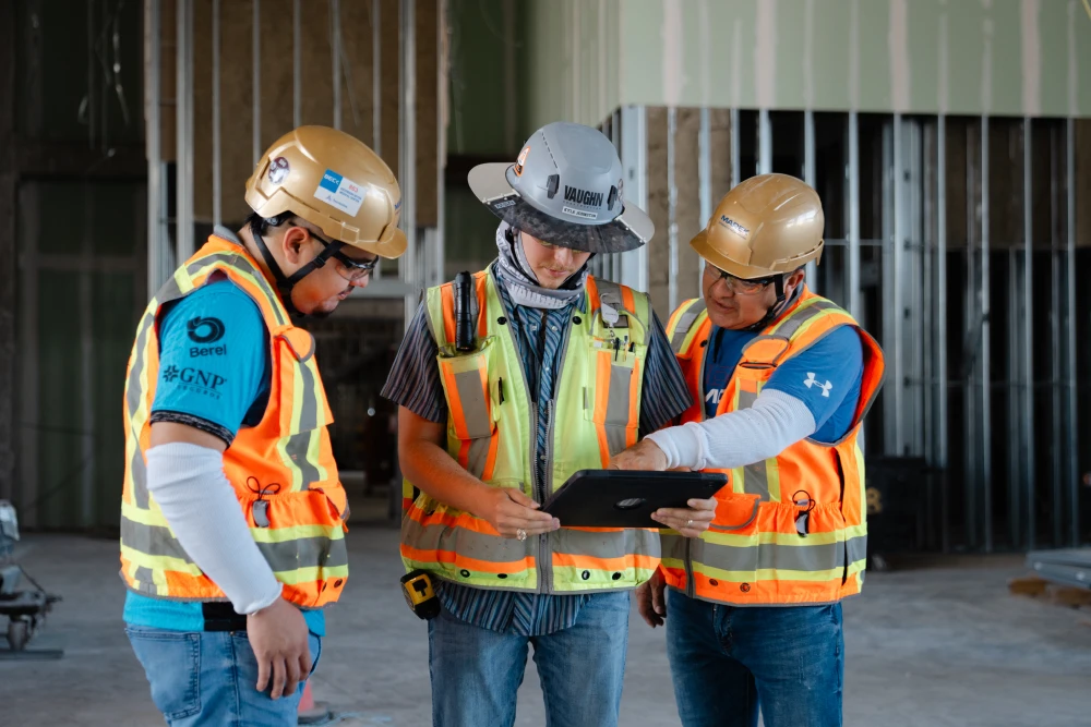 MAREK Austin team working together on site.