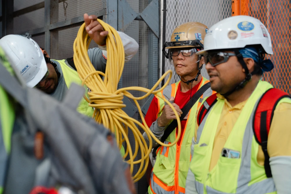 On site safety training